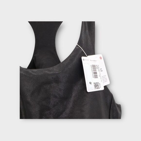 Lululemon Wunder Train Long Line Bra Foil Black Size 14 NWT - Picture 3 of 8